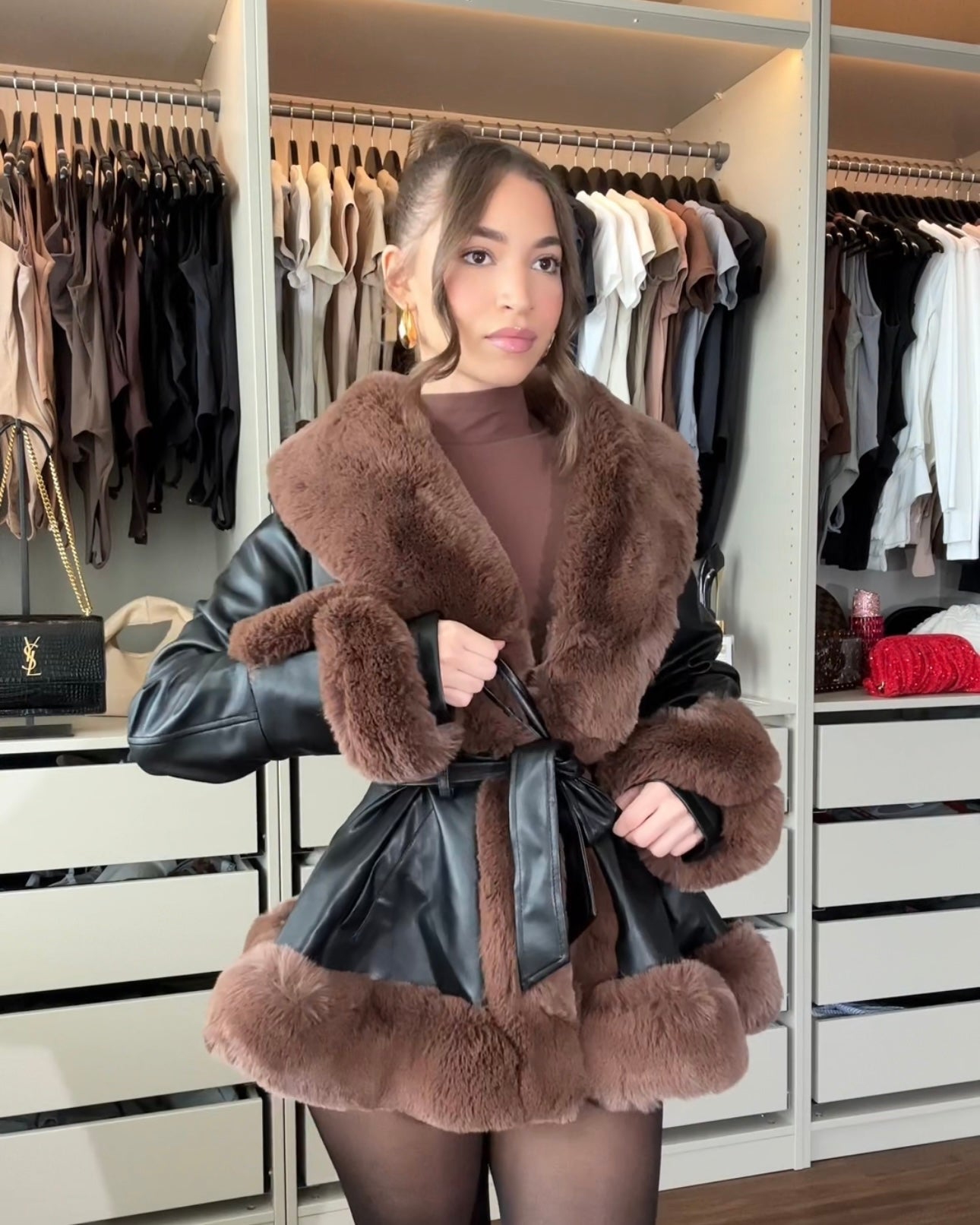 Aveniro™ Faux Fur Wintermantel | 40% korting